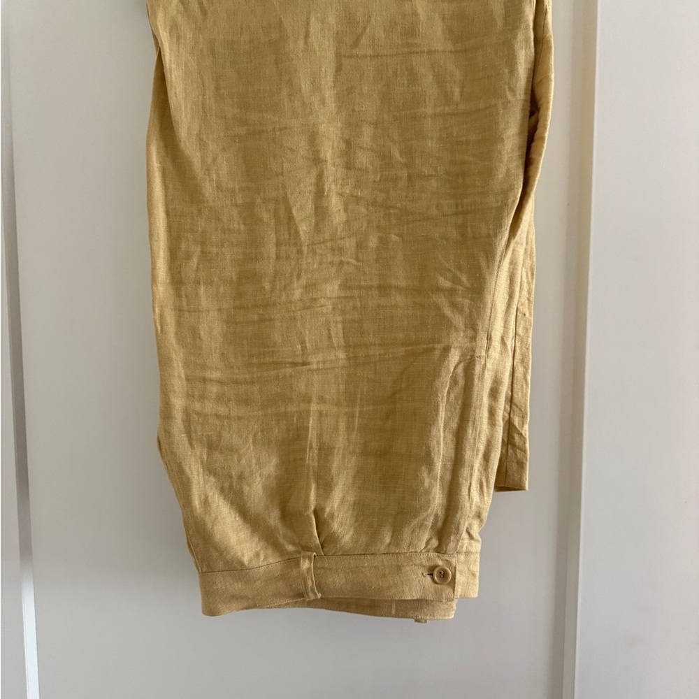 OZMA Linen Trouser- Hay - Picture 2 of 3